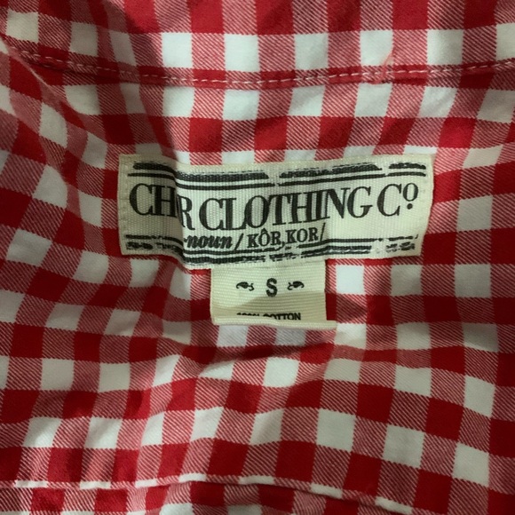 Chor Clothing red white checkered button shirt - Picture 5 of 5